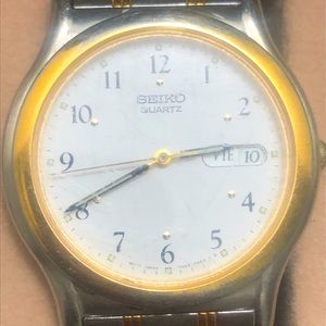 🔥HOT DEAL 🔥 REDUCED PRICE 🔥 SEIKO Mens Wristwatch Vintage Gold and Silver